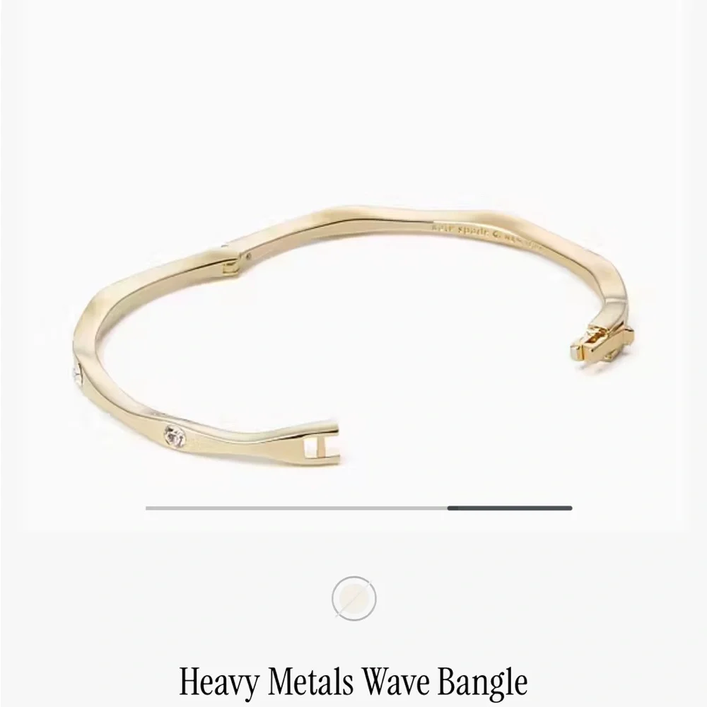 Kate Spade Heavy Metals Wave Bangle Bracelet - Picture 10 of 10
